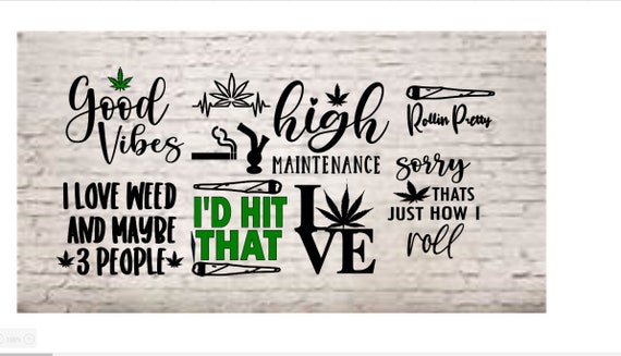 Download Weed Svg Files For Cricut Silhouette Vector High Etsy