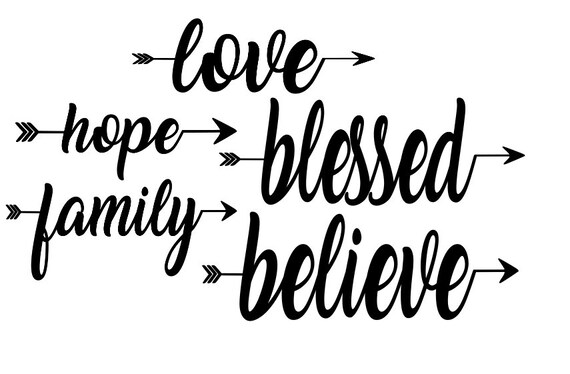 Download Love Arrow Svg Blessed Arrow Svg Arrow Monogram Svg Etsy
