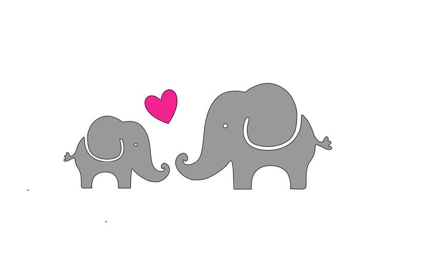 Download Mom and Baby Elephants Elephant Svg Elephants Silhouette ...
