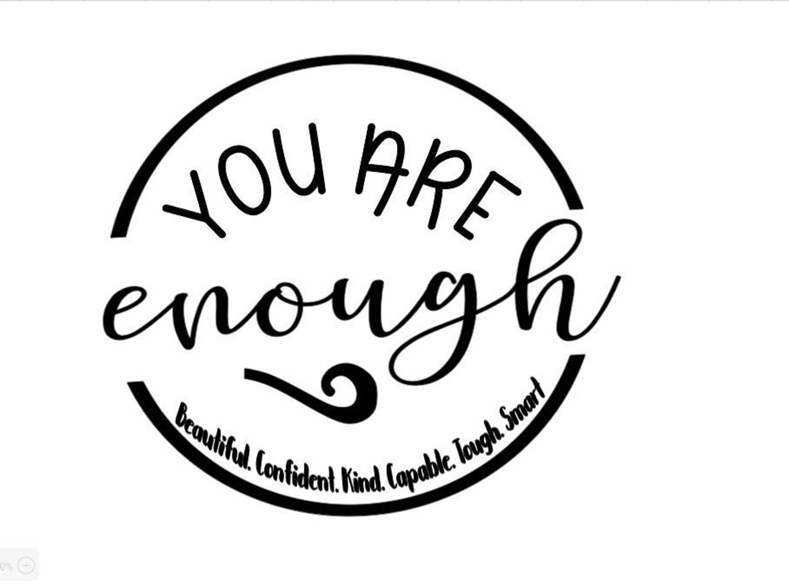 You are enough svg svg files for cricut vector outline Etsy