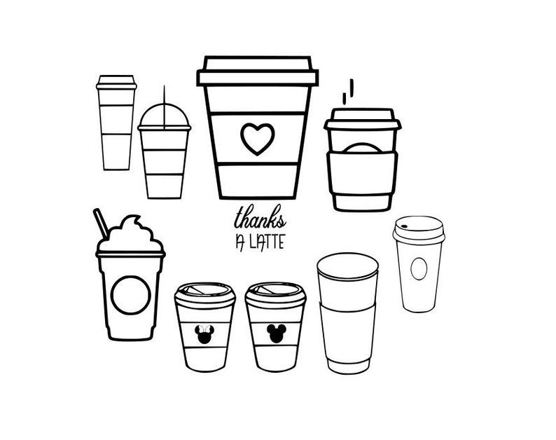 Free Free 149 Outline Starbucks Coffee Cup Svg SVG PNG EPS DXF File