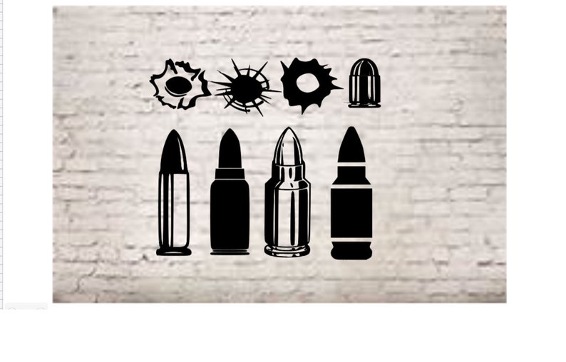 Bullets Svg Files for Cricut Bullet Hole Car Decal Design Etsy