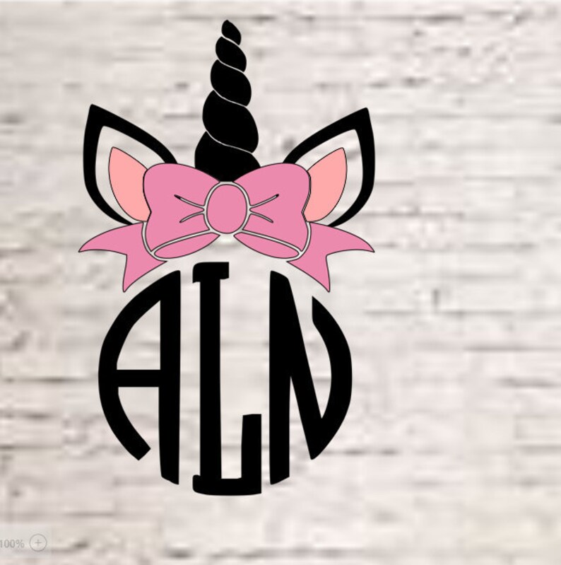 Download Unicorn Monogram Svg Unicorn Svg Unicorn Clip Art Unicorn Etsy PSD Mockup Templates
