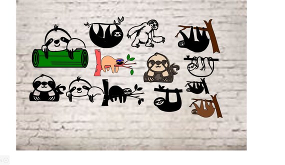 Download Sloth Svg Bundle Files For Cricut Sloth Svg Cut File Sloth Face For Crafters Sloth Silhouette Vector Clipart Layered Cutting File