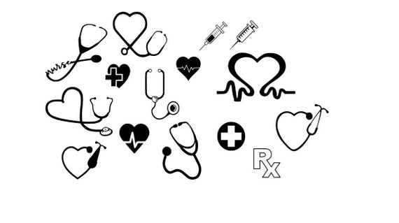 Download Stethoscope Monogram Svg Nurse Monogram Svg Nurse Bundle Etsy