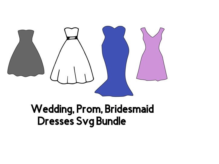 Download Wedding Dress Svg Files For Cricut Prom Dress Svg Etsy