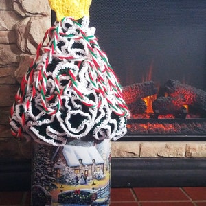 Popcorn Tin Crochet Christmas Tree pattern