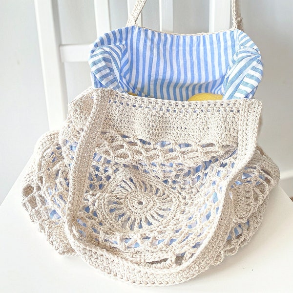 Mandala market bag DIGITAL CROCHET PATTERN