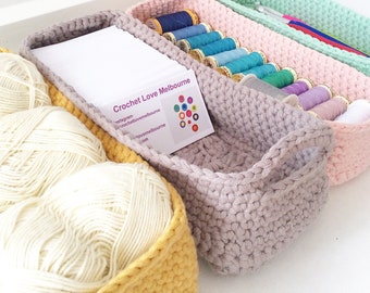 Rectangular storage basket CROCHET PATTERN