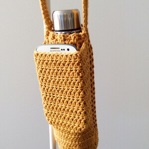 CROCHET PATTERN Bottle holder with phone pocket/ water holder / water bottle sling / festival water holder image 6