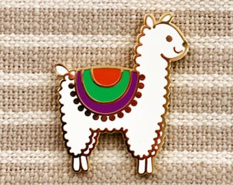 Alpaca Enamel Pin, Weaver Gift, Alpaca Lover Accessories