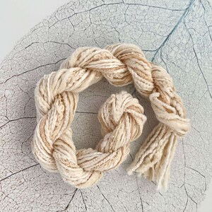 Mini Yarn Skein, Ivory-Cream, Yarn Mix, Mini Yarn,  Mini Yarn Kit, Yarn for Little Loom, Yarn Bundle, Cotton Yarn Skein, Yarn Sampler