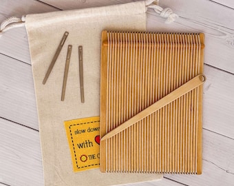 Little Weaving Loom Kit, Wood Loom, Weaving Loom, Beginner's Loom, 5x7 inch Loom