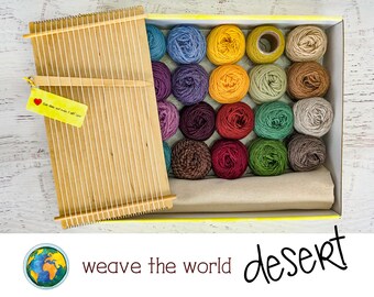 Weaving Loom Kit, Nature Weaving Kit, Weave the World Kit, Desert Colors, Free eBook, Weaving Starter Kit, Beginner Tapestry Kit,  Lap Loom