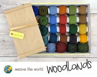 Weaving Loom Kit, Nature Weaving Kit, Weave the World Kit, Woodlands, Free eBook, Weaving Starter Kit, Beginner Tapestry Kit,  Lap Loom