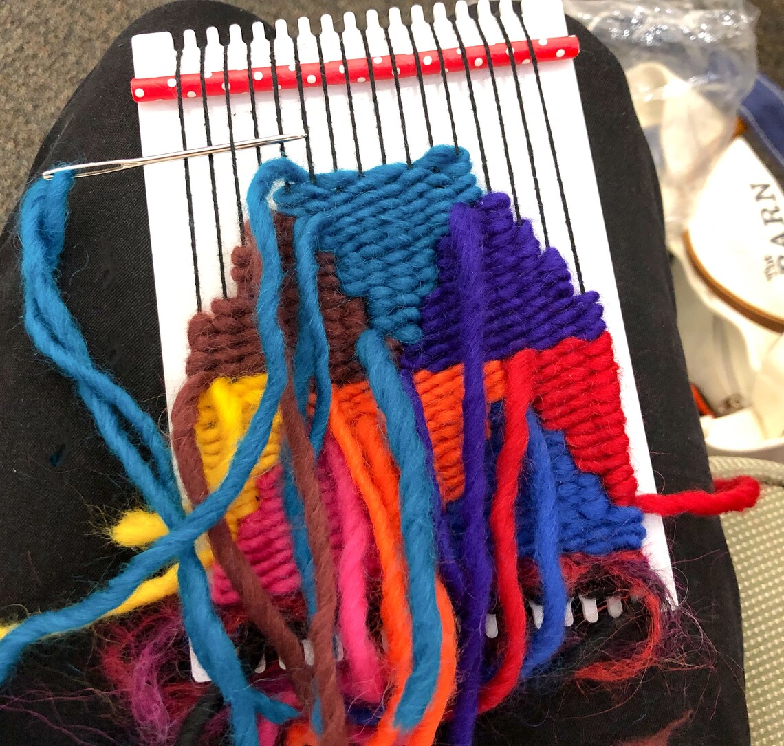 Acrylic Weaving Loom Kit Wool Yarn in Festive Primary Colors Etsy