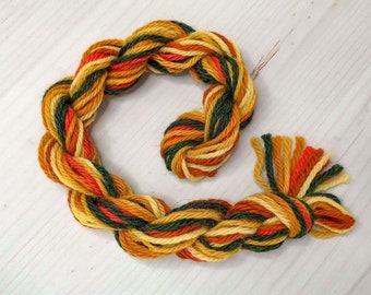 Mini Baby Alpaca Yarn Skein, Autumn Colors, Weaving Sampler