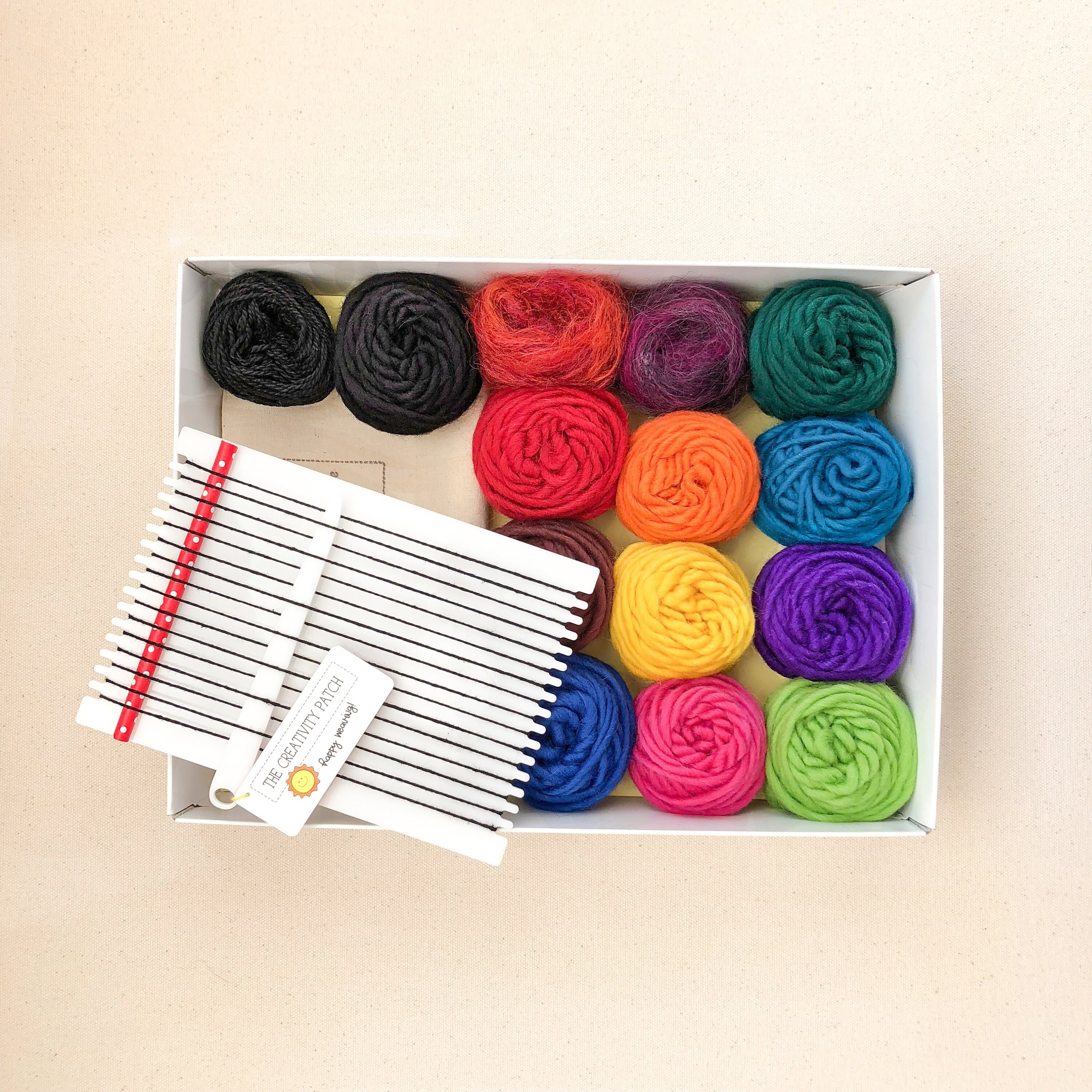 Acrylic Weaving Loom Kit Wool Yarn in Festive Primary Colors Etsy