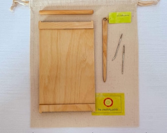 Portable Wooden Weaving Loom Kit, 8 Dent, with Tools
