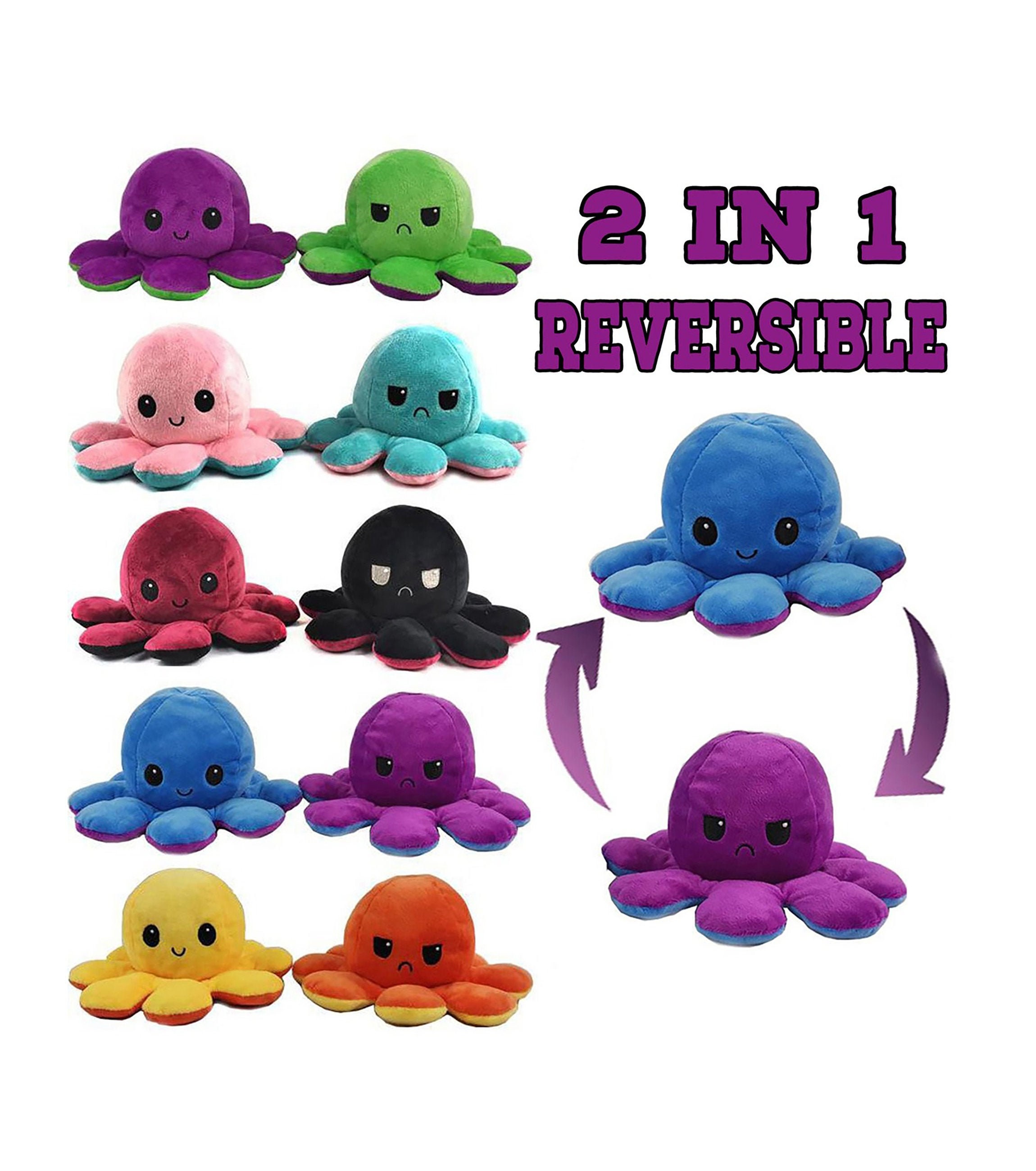 Mood Plushie Reversible Reversible Octopus Plush | Etsy