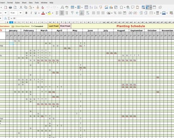 Seed Inventory, Planting Schedule Spreadsheet and Seed Information Charts