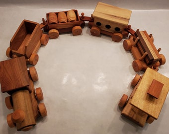 Custom Handmade Wooden Train Set