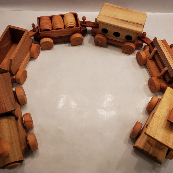 Custom Handmade Wooden Train Set