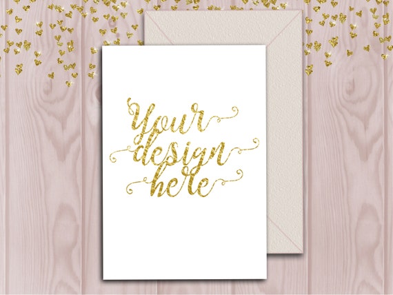 Wedding Card Mockup Golden Mockup Product Mockup Design Mock