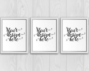 White Frame Mockup 3 Frames Poster Mockup Frame Mock Up Mockups Mock Up White Poster Mockup Empty Frame Mockup Styled Frame A3 A2 Free Psd Mockup Template