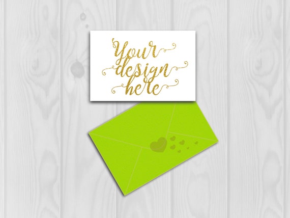 Greeting Card Mockup Green Card Mockup Card Mockups Card