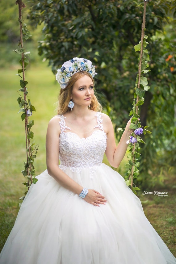 wedding floral head wreaths