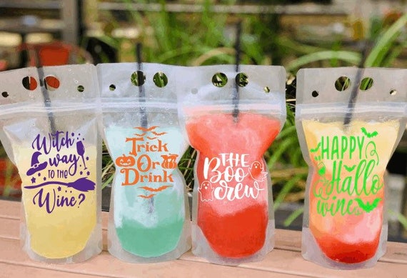 Witchy Halloween Custom Drink Pouches