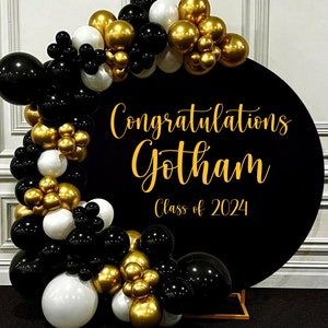 Graduation Foil Name Decal. DIY Graduation Party Backdrop Decal. Graduation Balloon Arch Decal. Chiara Wall Name Decal. Class of 2024 decal