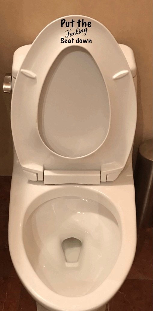 Put the Fcking Seat Down Sticker. Close the Toilet Decal Etsy