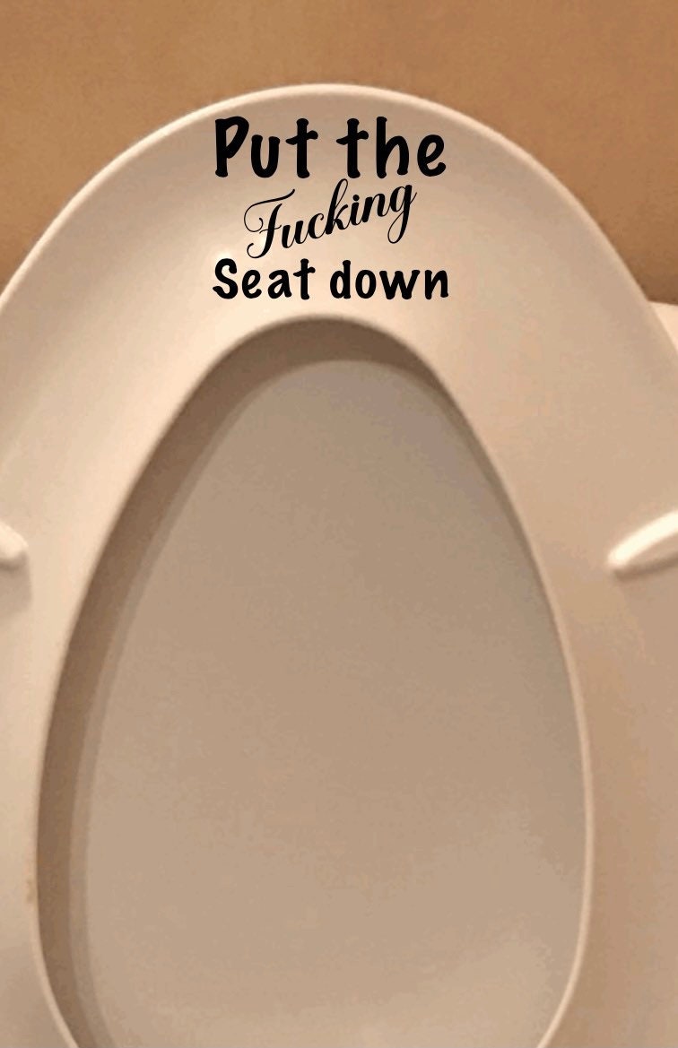 Put the Fcking Seat Down Sticker. Close the Toilet Decal Etsy