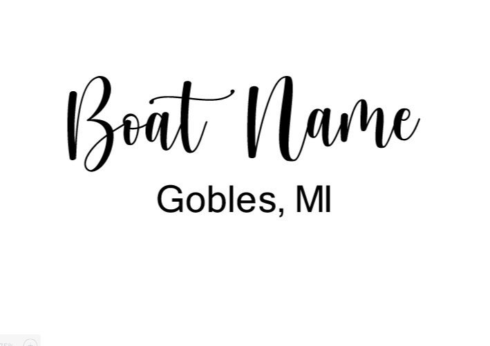 Custom Boat Decal. Boat Name Sticker. Vinyl Boat Name Decal. Etsy