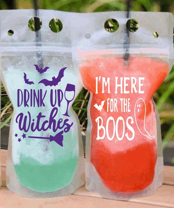 Witchy Halloween Custom Drink Pouches