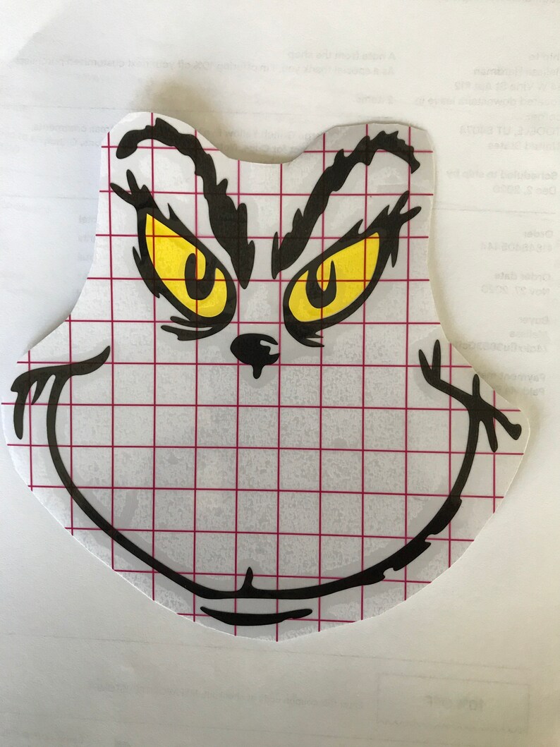 Large Grinch Face Decal. Grinch Pitcher Sticker. Grinch Punch Etsy Canada
