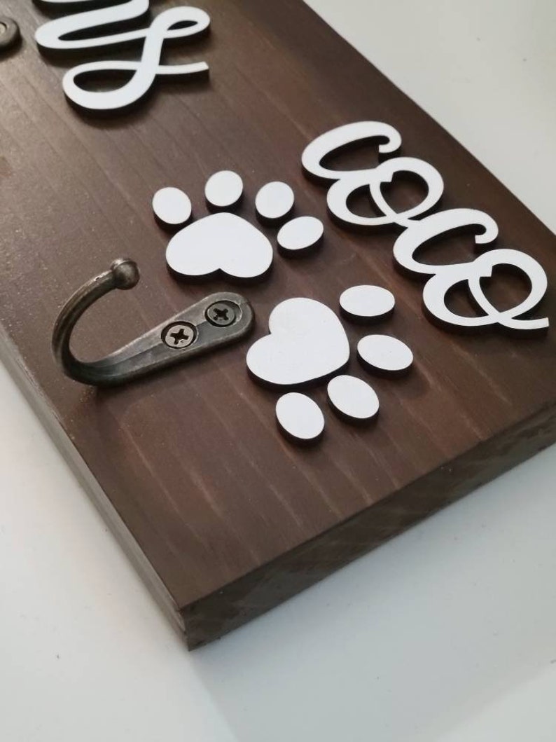 LASER CUT Key Hanger Dog Leash Holder Entryway Organizer Etsy