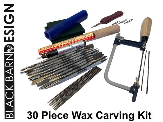 Maxmoral 30 bastoncini di cera in acciaio inossidabile, accessori per cera, cucchiaio, strumenti per intaglio concentrato, strumenti per intaglio cera, accessori per cera, cucchiaio, facili da tenere