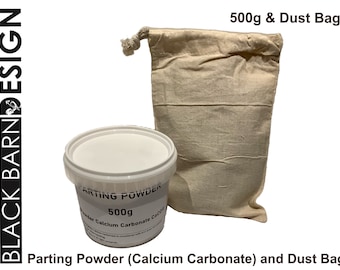 Poudre de séparation (500 g) Carbonate de calcium et sac à poussière pour application de poudre pour métal coulée en sable pour tous les types de sable (Petrobond Delft)