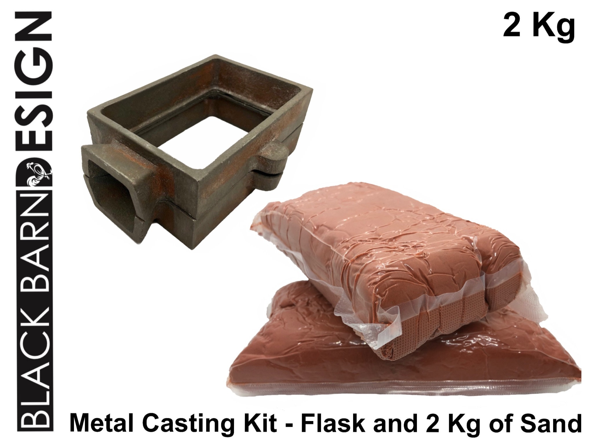 Sand Casting Kit 2 Kg & Flask for Metal Casting delft Style Gold Silver  Bronze -  Finland