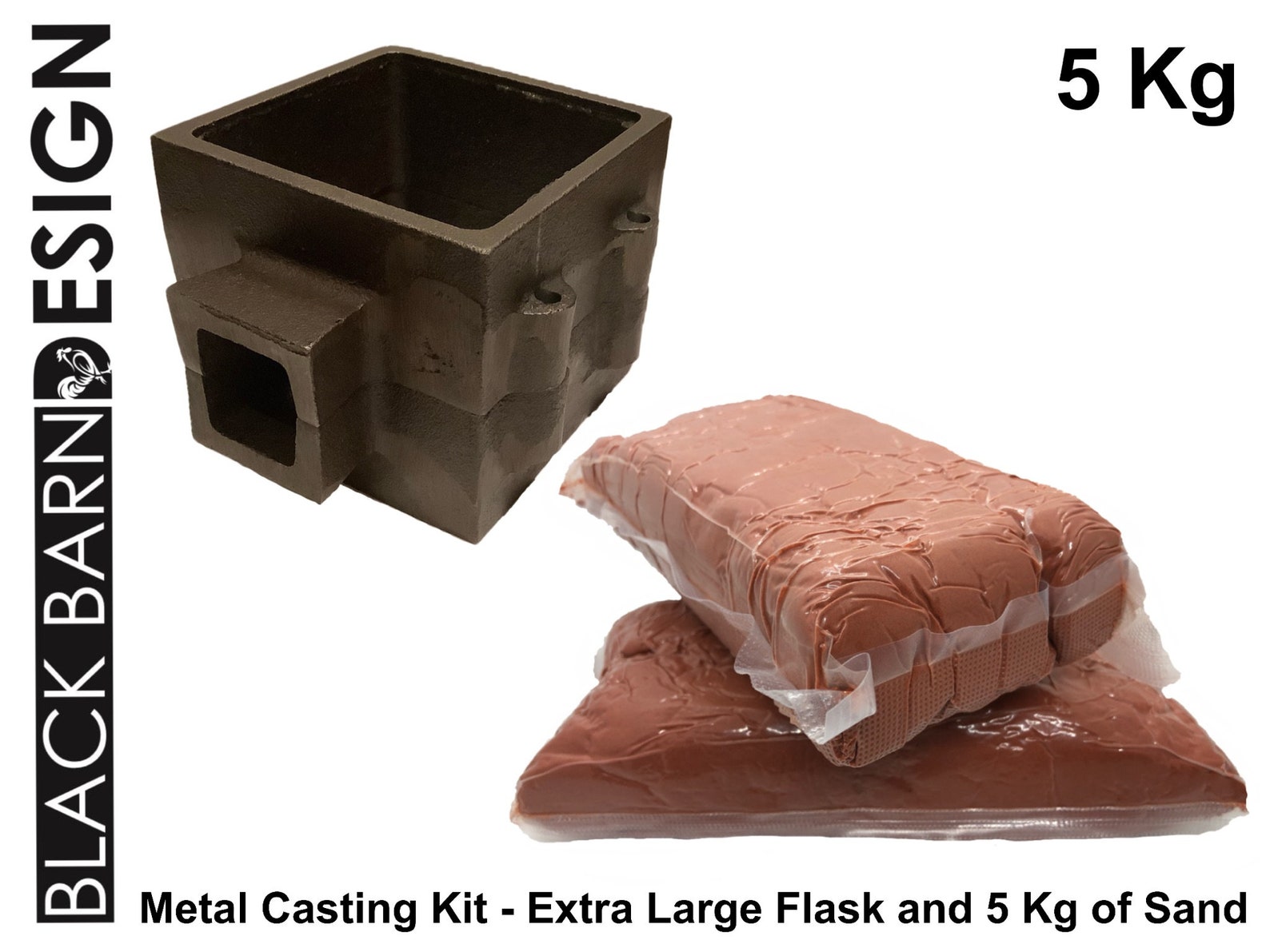 Sand Casting Kit 5 Kg & Extra Large Flask for Metal Casting Gold Silver