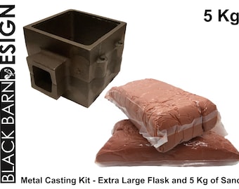 Kit de moulage au sable 5 kg et flacon extra large pour moulage de métal or argent bronze