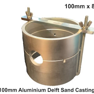 100 mm Aluminium 2 Teilige Form Ringe Delft Clay Petrobond Sandguss mit Klemme