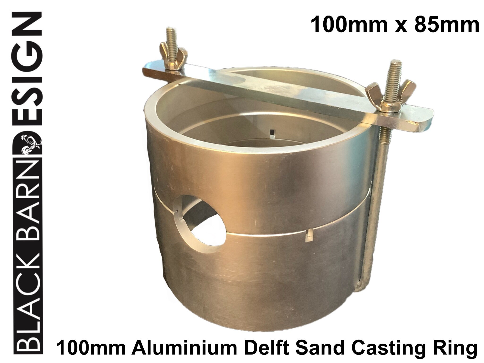 thumbnail image 2 of 110mm X 75mm Sand Casting Flask Mold With Funnel – Delft Style Metal Mould 2 of 6