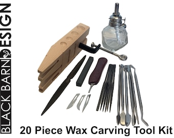 20 Piece Wax Carving Tool Kit For wax carving jewellery projects rings pendants