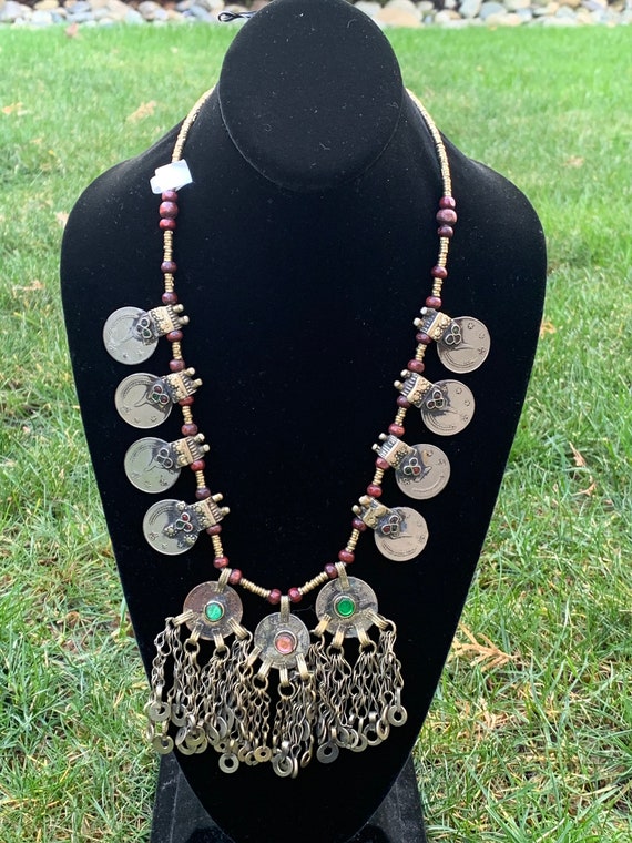 Oxidized 2024 coin necklace