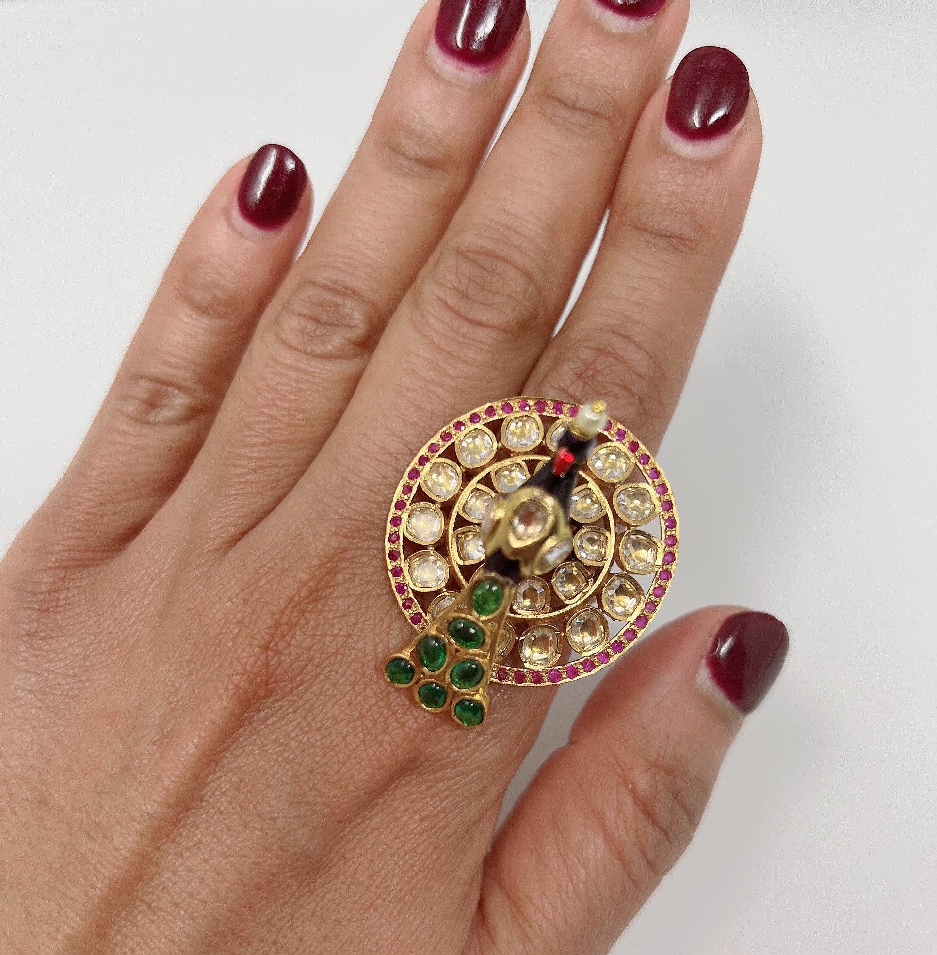 Jadau ring deals design