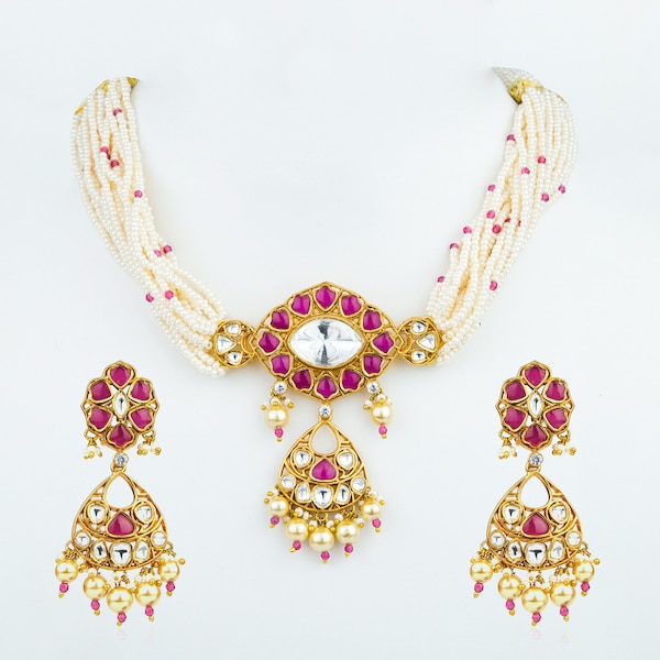 Kundan jewelry / kundan Choker / indian jewelry / pakistani jewelry/ Bridal Jewelry/ High End Jewelry/ Jadau/ Polki / Ruby Choker